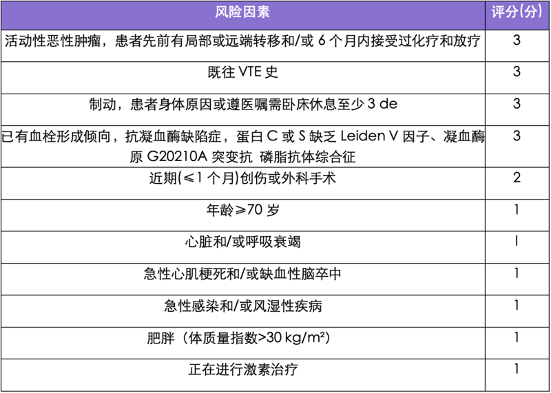 血栓风险评估